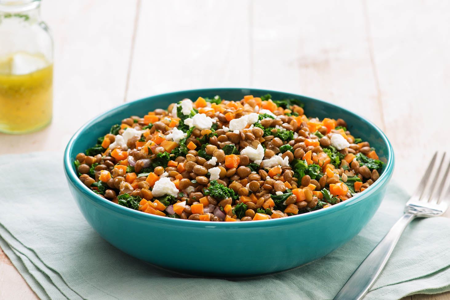 Salade light aux lentilles et carottes