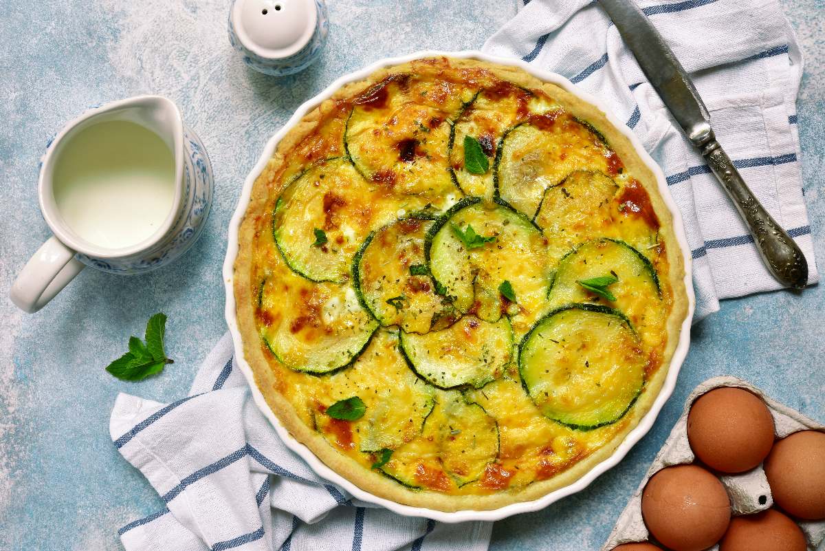 Quiche aux courgettes et pâte brisée maison