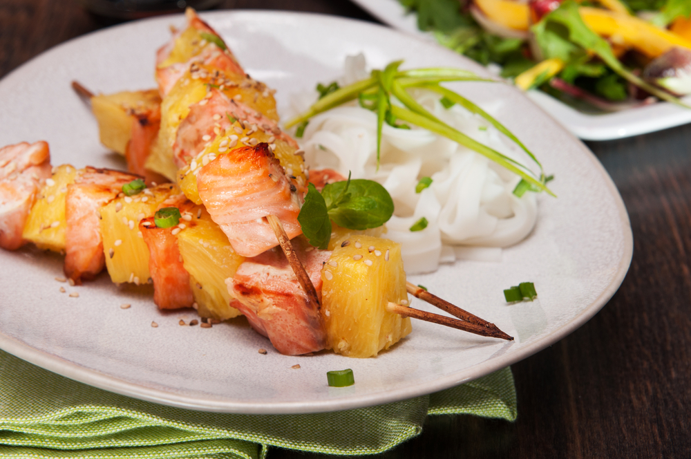 Brochette De Saumon Et Ananas Des Recettes Healthy Saines Et Faciles