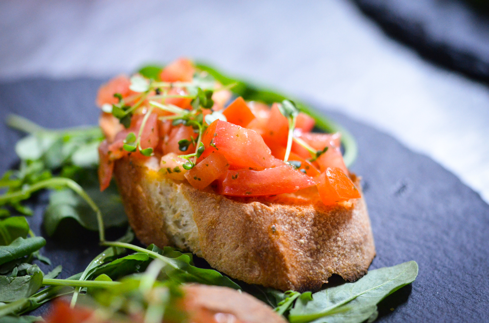 Bruschetta tomates et huile d'olive