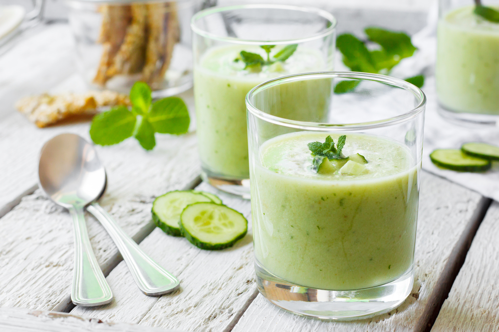 gaspacho concombre menthe