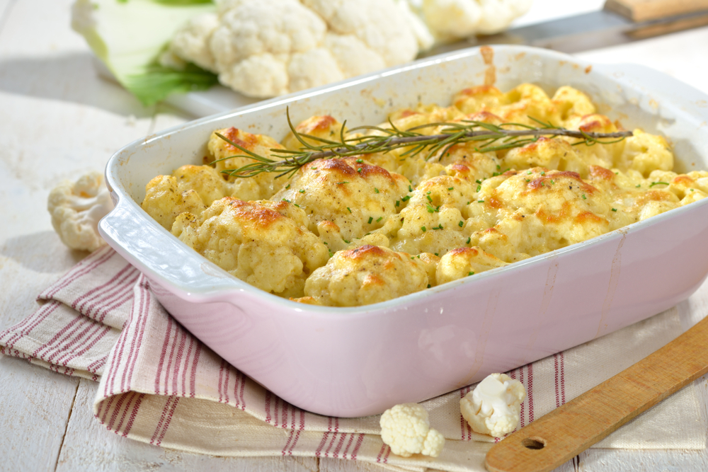 Gratin light de chou-fleur au curry