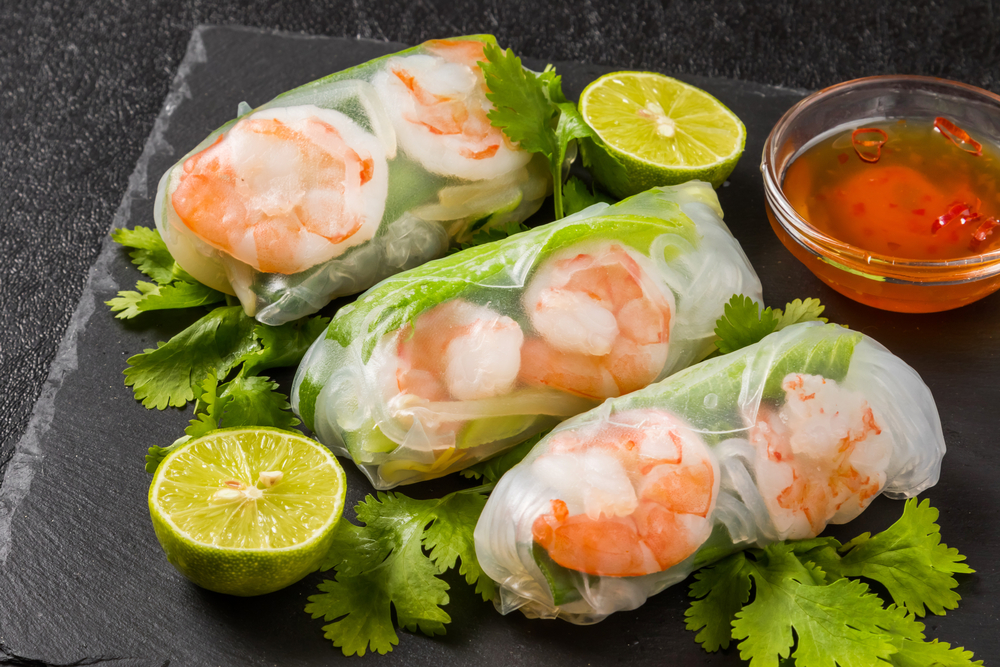 rouleaux de printemps healthy aux crevettes