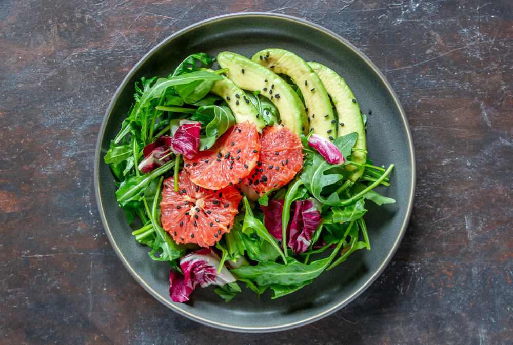 Salade healthy avocat pamplemousse