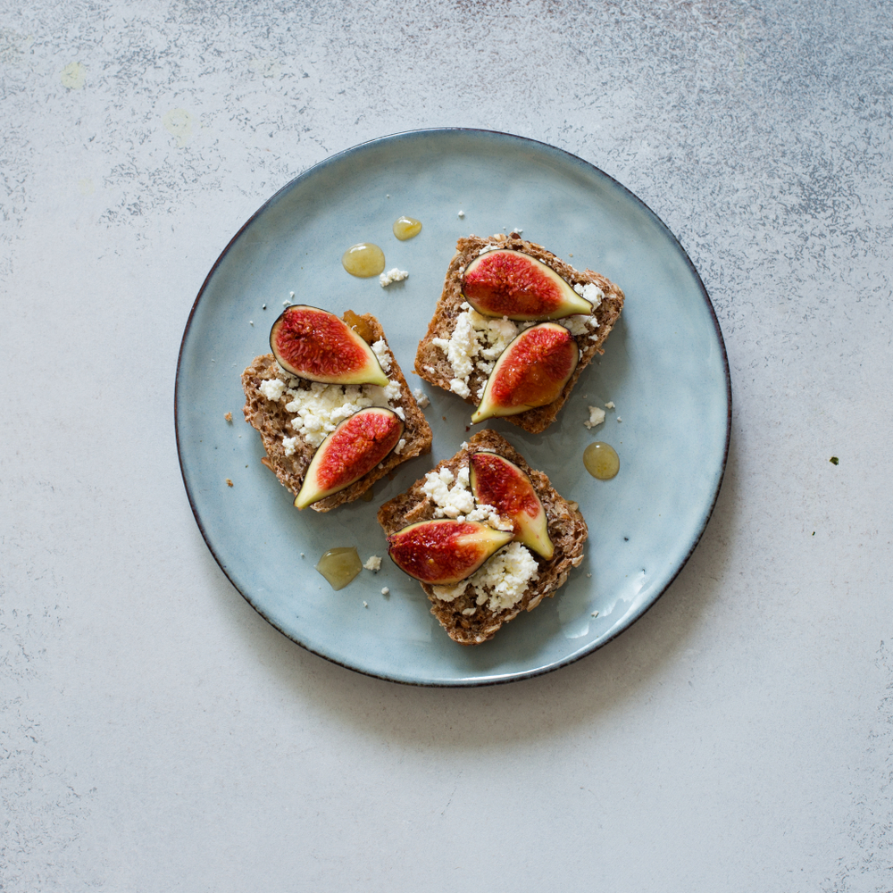 Tartines aux figues et fromage bleu