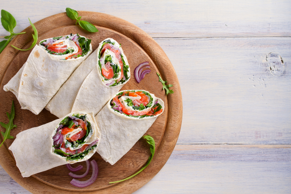 Wrap healthy au saumon fumé